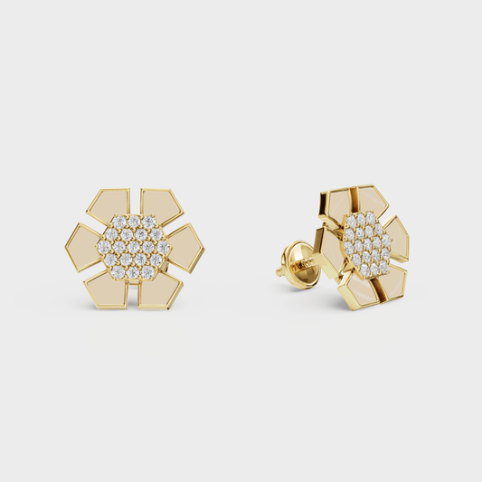 Mother II Diamond Earring - Cyera Gems & Jewellery