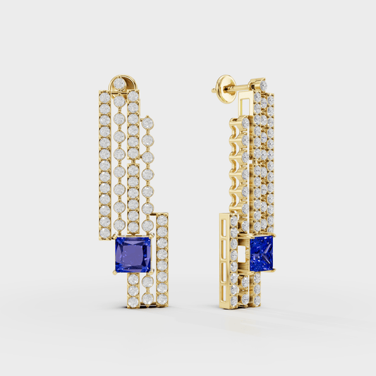 Lunaria Diamond Earring - Cyera Gems & Jewellery
