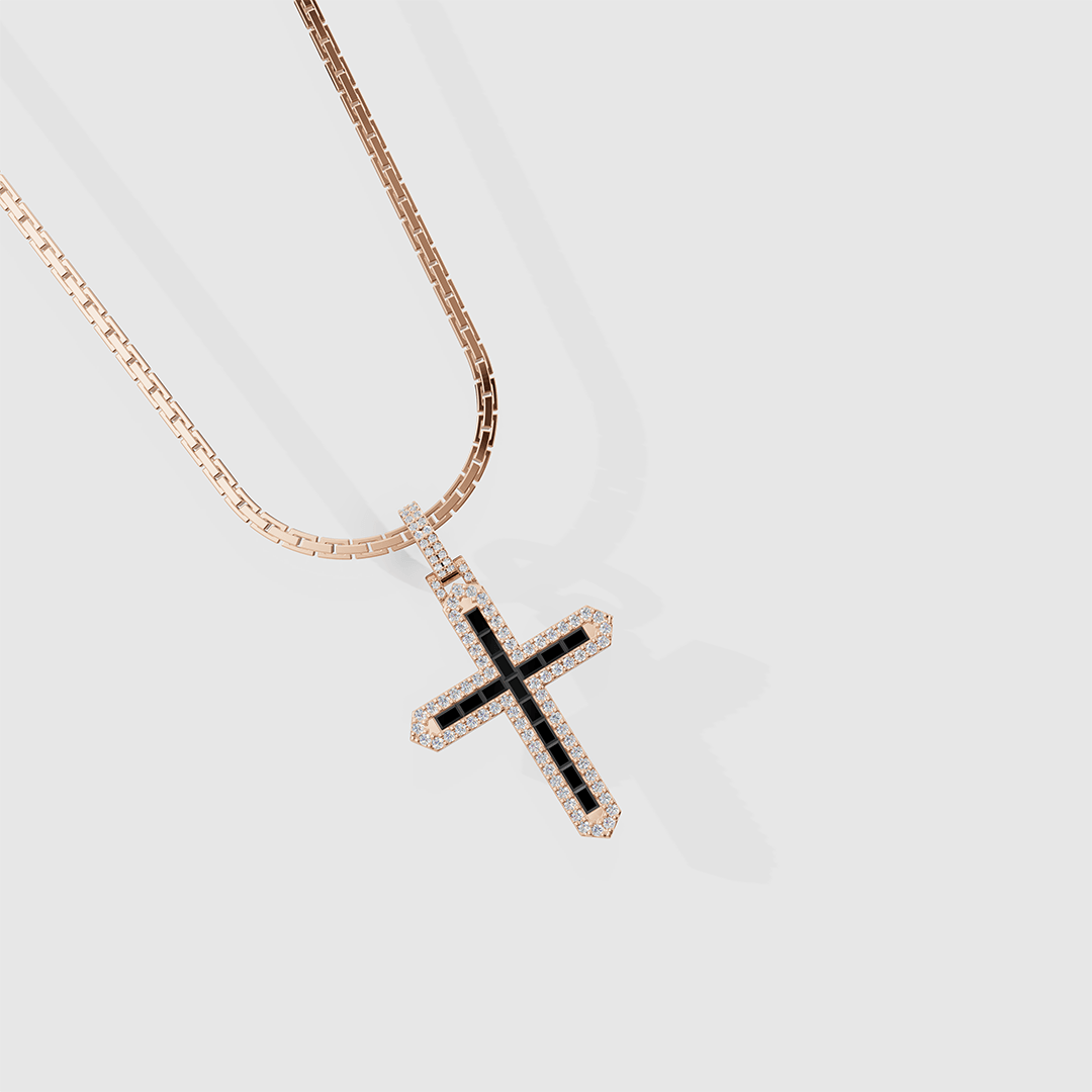 Noir Cross Pendant - Cyera Gems & Jewellery