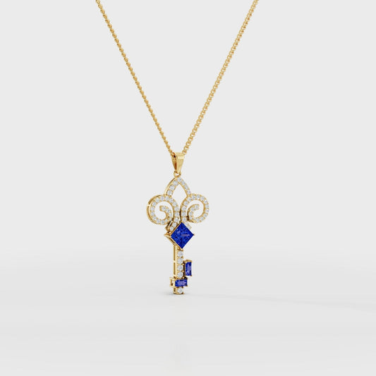 Key Diamond Pendant - Cyera Gems & Jewellery